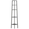 vidaXL 5-Tier Corner Shelf Black 17.9 in.x12.4 in.x70.9 in. - image 3 of 4