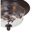 Minka Lavery Industrial Outdoor Ceiling Light Fixture Corona Bronze Damp Rated 7 1/2" Clear Hammered Glass for Post Exterior Barn - 3 of 3