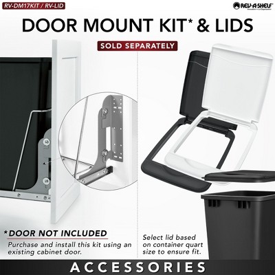 White 35 Quart Pull-Out Trash Can with Sliding Frame