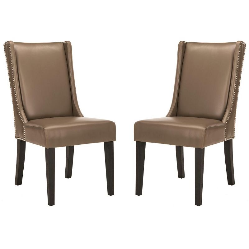 Sher 19H Side Chair Silver Nail Heads (Set Of 2) - Clay - Safavieh., 5 of 10