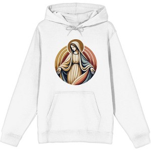 Virgin Mary  Adult Long Sleeve Hoodie - 1 of 3
