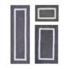 Hotel Bath Rug 100% Premium Cotton Tufted Weave Two Tone Reversible 3 Piece Bathroom Rug Set, Super Soft & Water Absorbent, Machine Washable Bathmat - 2 of 4