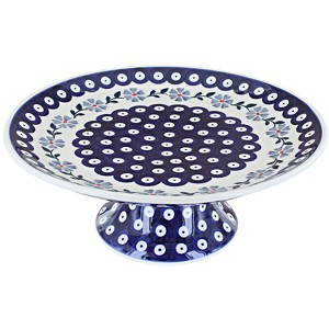 Blue Rose Polish Pottery P042 Manufaktura Pedestal Plate - 1 of 1