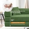Dolonm Foldable Convertible Sofa Bed, Boneless Compression Mattress, Corduroy Sofa with Fixed Frame, Used for Living Room, Bedroom,Olive Green - 4 of 4