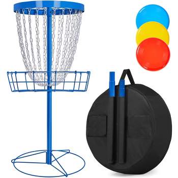 Yaheetech 24-Chain Disc Golf Basket Flying disc Golf Basket with 3 Discs