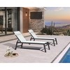 PURPLE LEAF Outdoor Lounge Chair Set Aluminum Patio Chaise Lounger with Side Table and Pillow for Outside Pool Beach Sunbathing Tanning Recliner - 2 of 4