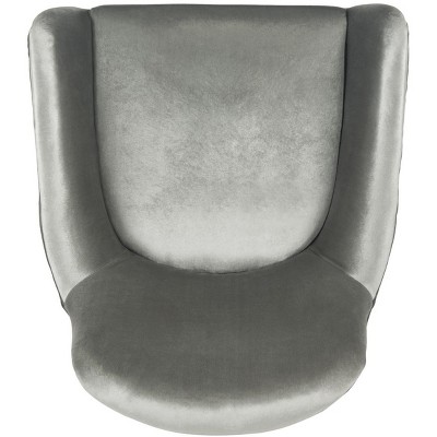 Elegant Transitional Beige Velvet Accent Chair with Gold Cap Legs