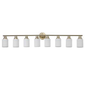 DAKAFUL Modern Bathroom Vanity Light, 4/5/6//8/10-Light Vanity Fixtures with Clear Glass Shade, Reversible Wall Sconces Over Mirror,for Bedroom - 1 of 4