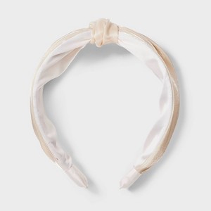 Organza Top Knot Headband - A New Day™ Ivory : Target display picture 1