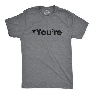 Mens You're T Shirt Funny Grammar Nerd Spelling Your Englisg Spelling Error Graphic Tee - Crazy Dog Men's T Shirt - 1 of 4