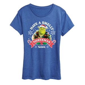 Women's - Shrek - Have a Smelly Shrekmas Short Sleeve Graphic T-Shirt - 1 of 4