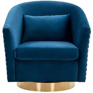 Clara Quilted Swivel Tub Chair - SFV4702 - Safavieh Couture - 1 of 4
