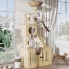 Cat Tree with Litter Box Enclosure, Hidden Litter Box Tree with Sisal Scratching Post and Soft Plush Perch - 2 of 4