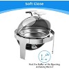 Roll Top Chafing Dish Buffet Set, 6 QT Stainless Steel Chafer Buffet with Visible Lid, Food Warmers Set for Wedding, Party, Banquet, Catering Events - 2 of 4