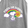 Women's - Peanuts - Follow The Rainbow Graphic Racerback Tank - 2 of 4