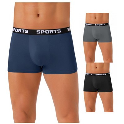 INSPIRE CHIC Men's 3 Pack Short Leg Stretch Underwear Boxer Briefs