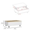 FURNIinspire Coffee Tables Modern Lift Up Living Room Conversation Table Center Table, Minimalist Storage Furniture, Multicolored, 21.4"*31.4"*11.6" - 3 of 4