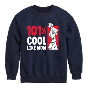 Boys' - 101 Dalmatians - 101 Percent Cool Like Mom Graphic Long Sleeve Fleece Sweatshirt - 1 of 4