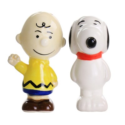 Charlie Brown and Snoopy Baseball Salt and Pepper Shakers