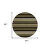 Brown Ivory And Black Striped Washable Indoor Outdoor Area Rug - 3 of 4