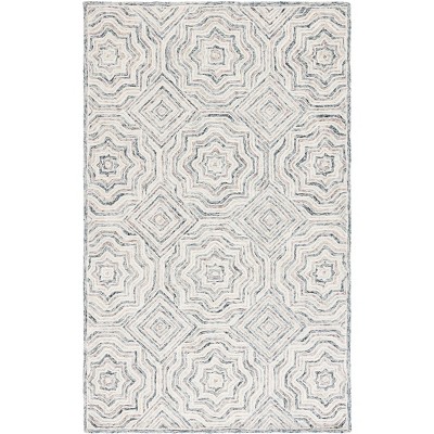 Hand-Tufted Elegance Wool Rug in Blue, 4' x 6'
