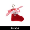 Unique Bargains Christmas Keychain with Double Ring and Lobster Clasp Plush Mesh Metal 1 Pc - 2 of 4