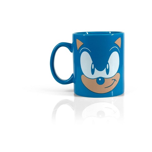 Sonic The Hedgehog Sonic Face Mug - Blue  retro vibes and nostalgia - all  on VeryNeko USA!