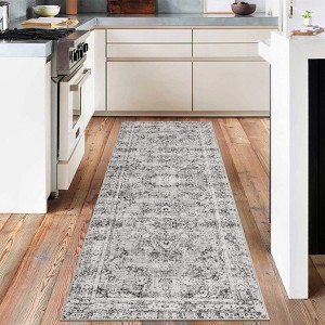 Vintage Boho Area Rug , Non-Slip, Washable, Soft, Short Pile, Non-Shedding Floor Carpet for Living Room,Bedroom Office - 1 of 4