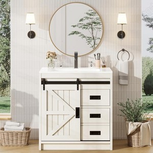 AMERLIFE Farmhouse Bathroom Vanity with Sink Combo - 1 of 3