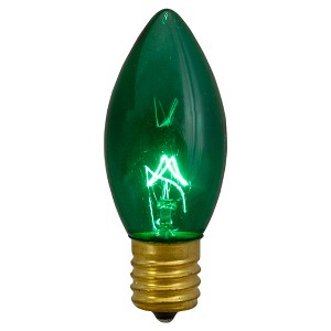 Northlight Set of 4 Green C9 Transparent Christmas Replacement Bulbs - 3" - 1 of 3