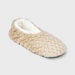 Women's Faux Fur Cozy Pull-On Slipper Socks with Grippers - Auden™ - 1 of 4