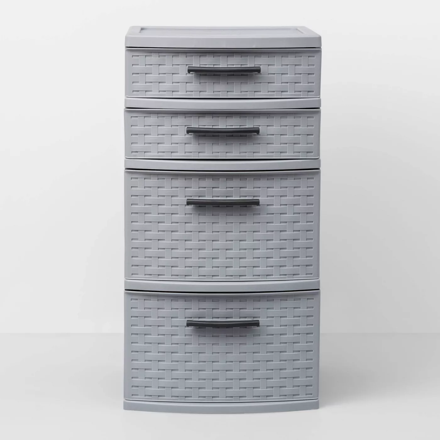 4 Medium Drawer Weave Tower Gray - Room Essentials™ - image 1 of 3