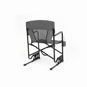 DOMETOUR Freestyle Rocker Camping Chair, Portable Folding Rocking Chair with Armrests, Drink Holder & Comfortable Backrest - Grey - 1 of 4