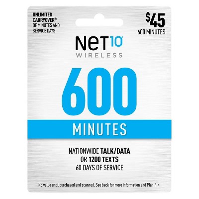 Net10 – 600 Minute 60 Days $45 (email Delivery) : Target