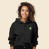 Dalix Alien Embroidered Fleece Cropped Hoodie Cold Fall Winter Women - 2 of 4