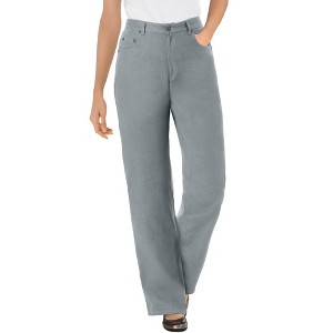 Woman Within Plus Size Perfect Relaxed Cotton Denim Jean - 1 of 4