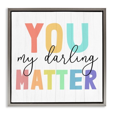 Stupell Industries You Darling Matter Rainbow Letters, 25" x 25"
