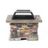VYNXARIA 28" Concrete Wood Burning Outdoor Fire Pit Table with Lid - Natural Gray - 3 of 4
