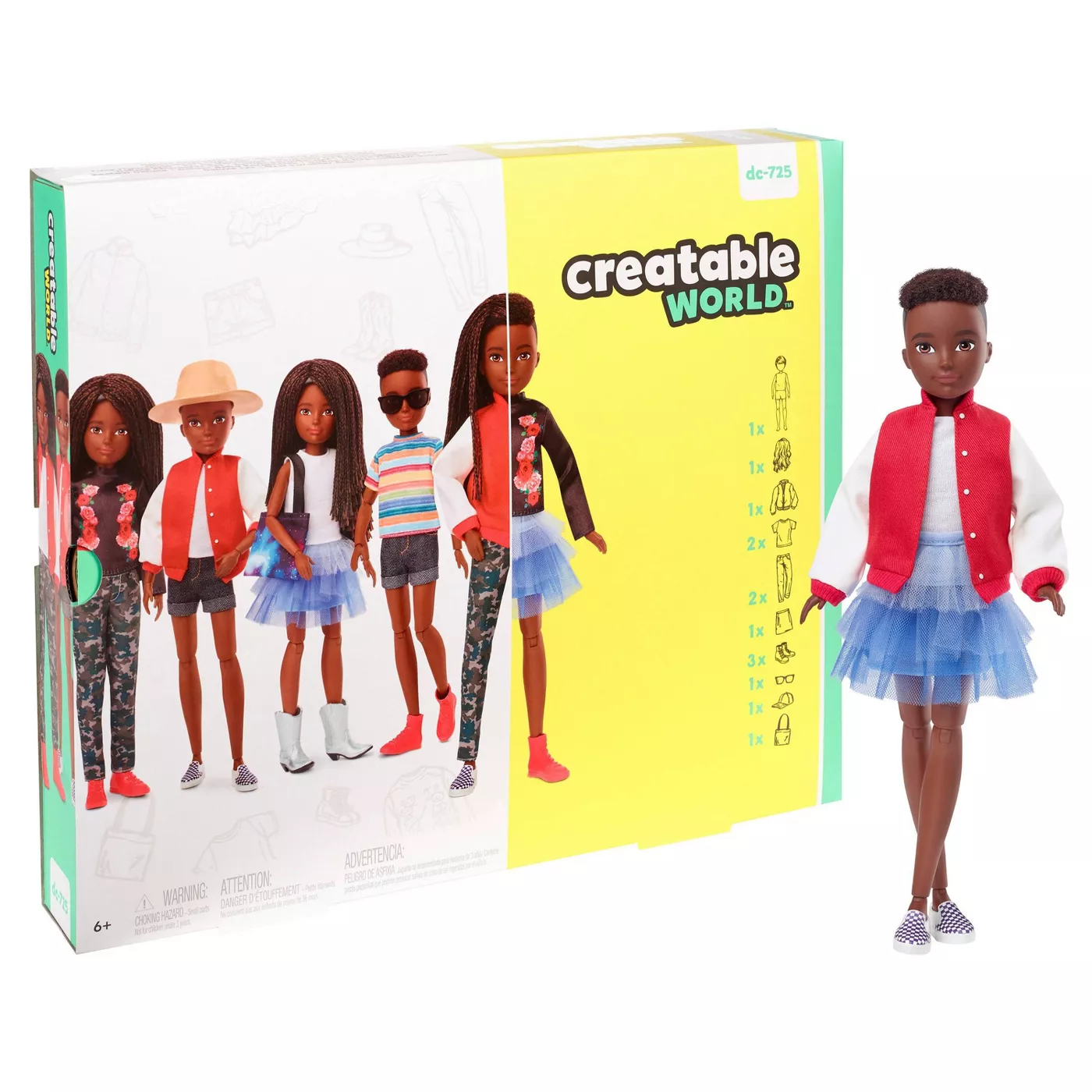 Creatable World Deluxe Character Kit Customizable Doll - Black Braided Hair - image 1 of 6
