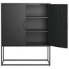 NicBex 33.5" Modern 2-Doors Sideboard,Kitchen Storage Cabinets with 2 Shelves and Magnetic Doors for Kitchen, Living room, and Dining Room,Black - 4 of 4