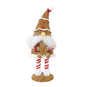 Ganz 6.0 Inch Gingerbread Gnome Icing Marshmallows Gnome Figurines - 1 of 3
