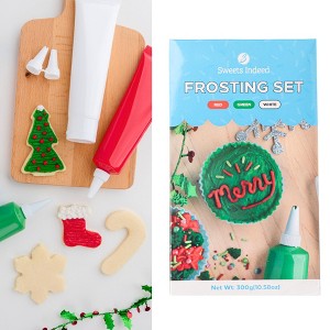 Christmas Frosting Kit plus Sprinkles, 3 Frosting Tubes, 2.5 ounces Sprinkes, 4 nozzles, 11.31 ounces, - 1 of 4