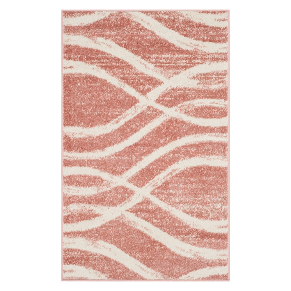 3'x5' Wave Accent Rug Rose/Cream - Safavieh