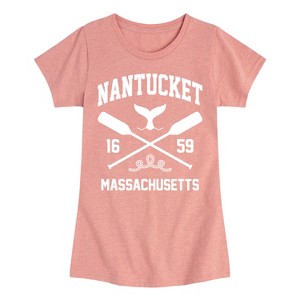 Girls' - Instant Message - Nantucket Fitted Short Sleeve Graphic T-Shirt - 1 of 4