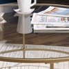International Luxury Coffee Table Satin Gold/Clear Glass Finish - Sauder - image 3 of 4