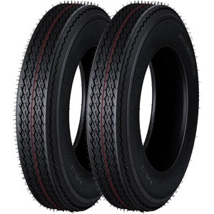 Trailer Tires,Load Range,Heavy Duty Bias Ply Vacuum Tires for Small Light Trailers Boat Towing Caravans Campers Utility Cargo,2 Pack - 1 of 4