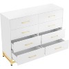 Jojoka 8 Drawer Dresser for Bedroom,Wooden Chest of Drawers,Modern Entertainment Center with Metal Handles & Legs - 2 of 4