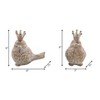 Sagebrook Home Set of 2 Gold Bird Figurines - Contemporary Polyresin 4" Royal Bird with Crown Home Decor - Office or Home Decorative Accent - 2 of 4
