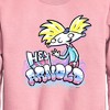 Boys' - Hey Arnold! - Airbrush Arnold Graphic Long Sleeve Fleece Sweatshirt - 2 of 4
