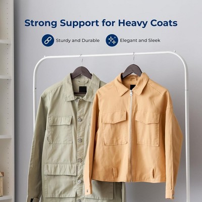 SereneLife 50-Piece Brown Wooden Suit Hangers with Swivel Hooks